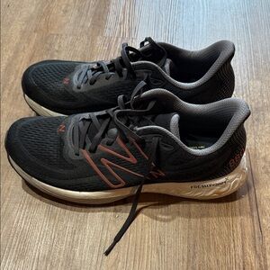 New Balance Men's Black and Red Athletic Shoes